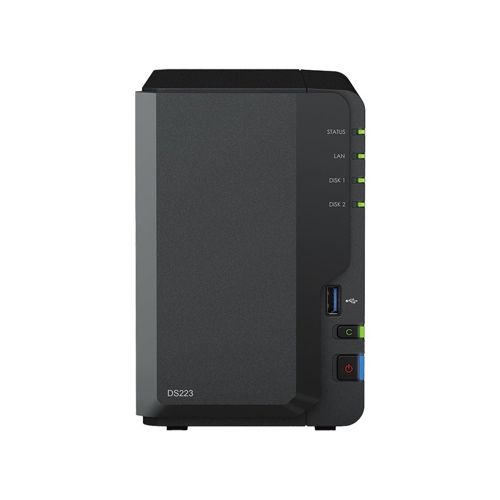 Synology DiskStation DS223 Tower 2-bays 3.5'' SATA HDD/SSD CPU 4-core 1.7 GHz 2 GB DDR4