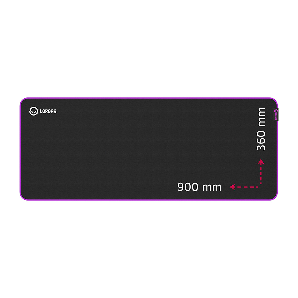 Lorgar Main 319 Gaming mouse pad High-speed surface Purple anti-slip rubber base size: 900mm x