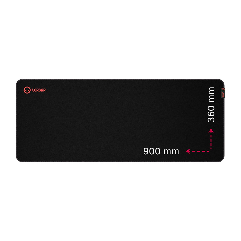 Lorgar Main 329 Gaming mouse pad Precise control surface Red anti-slip rubber base size: 900mm