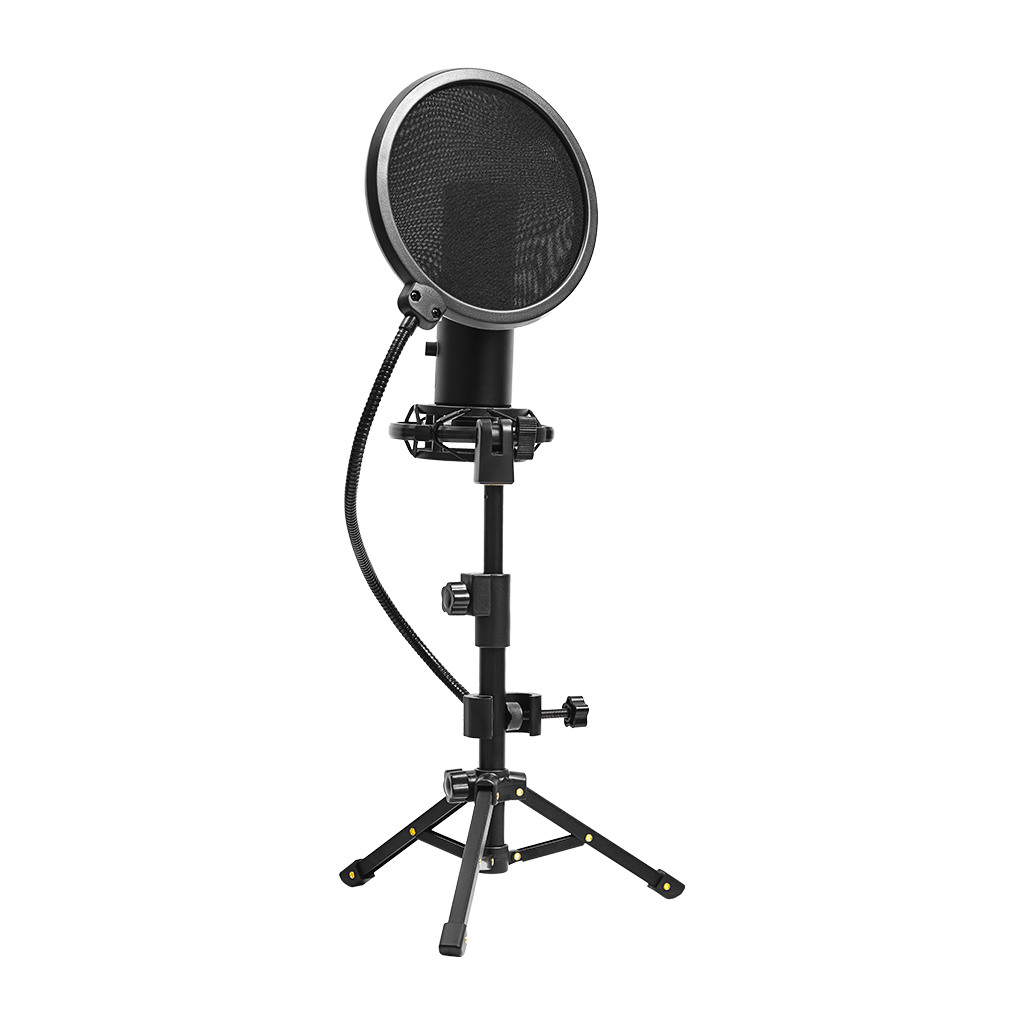 LORGAR Voicer 721 Gaming Microphone Black USB condenser microphone with tripod stand and pop filter