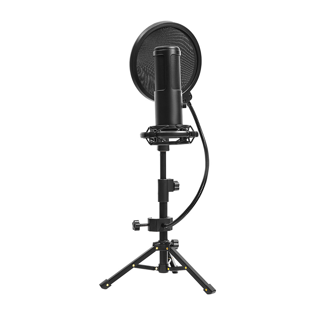 LORGAR Voicer 721 Gaming Microphone Black USB condenser microphone with tripod stand and pop filter