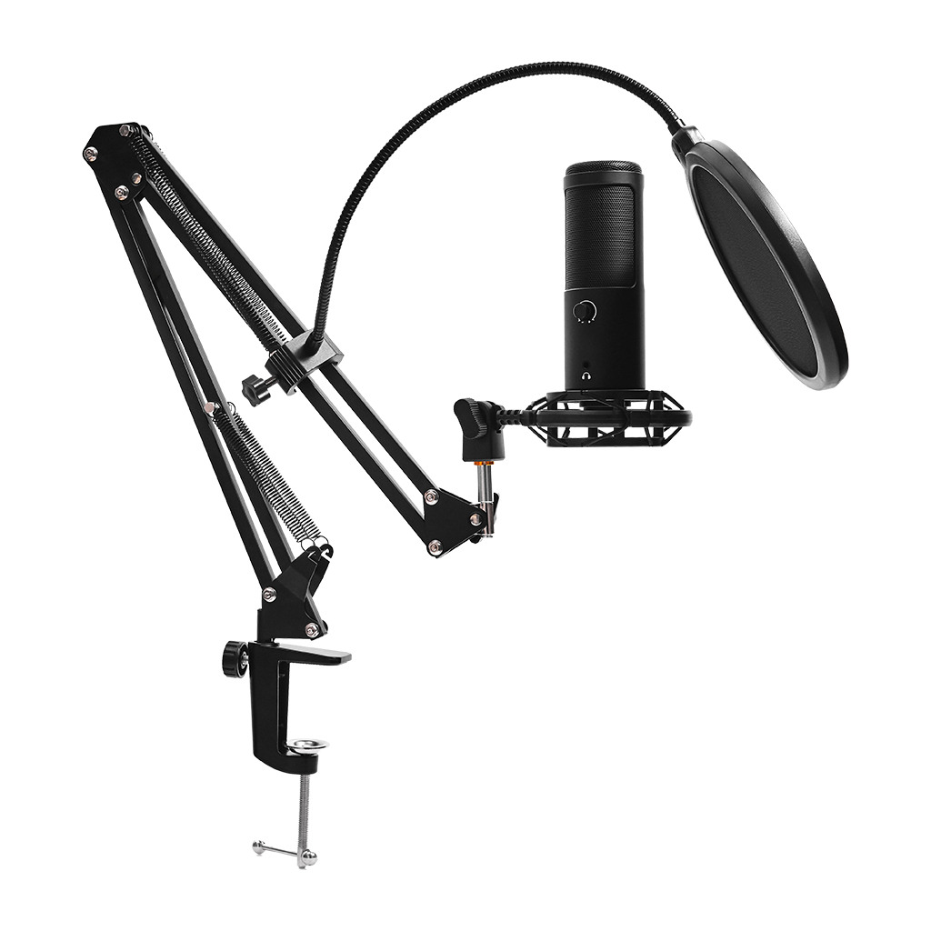 LORGAR Voicer 931 Gaming Microphone Black USB condenser microphone with desktop boom arm pop filter - Image 4