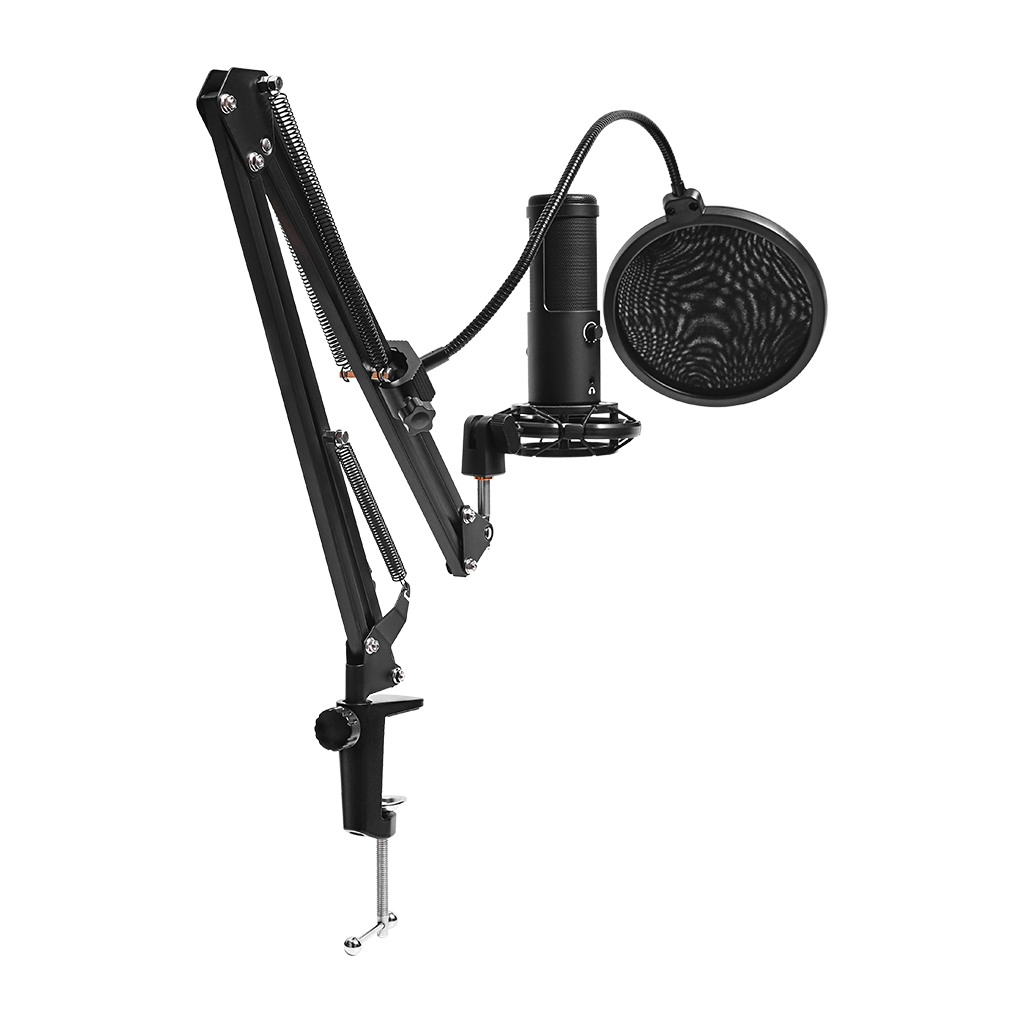 LORGAR Voicer 931 Gaming Microphone Black USB condenser microphone with desktop boom arm pop filter - Image 6