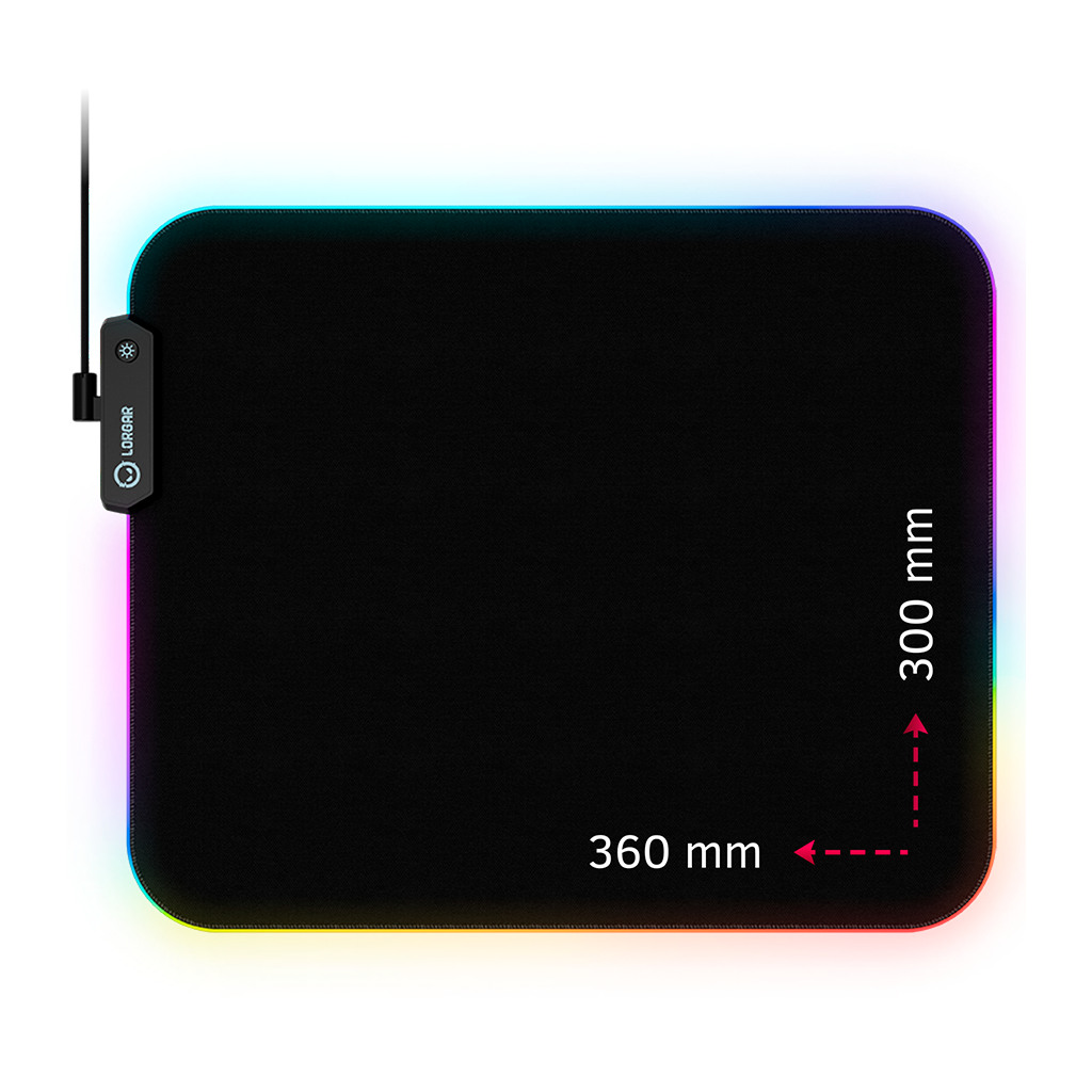 Lorgar Steller 913 Gaming mouse pad High-speed surface anti-slip rubber base RGB backlight USB connection