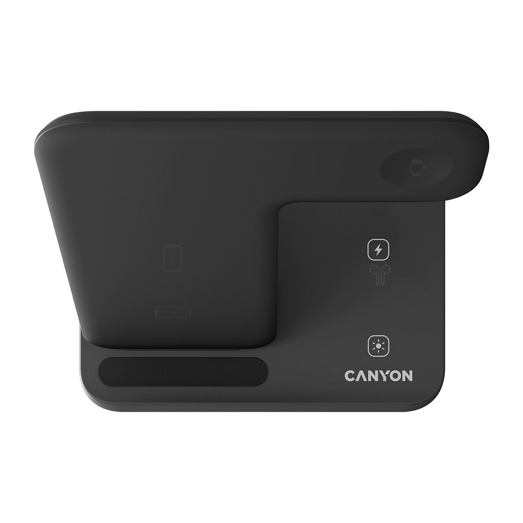 CANYON WS-303 3in1 Wireless charger with touch button for Running water light Input 9V/2A 12V/2A - Image 4