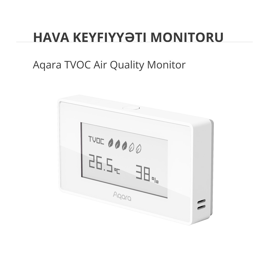 Aqara TVOC Air Quality Monitor: Model No: AAQS-S01; SKU: AS029GLW02 - Image 2