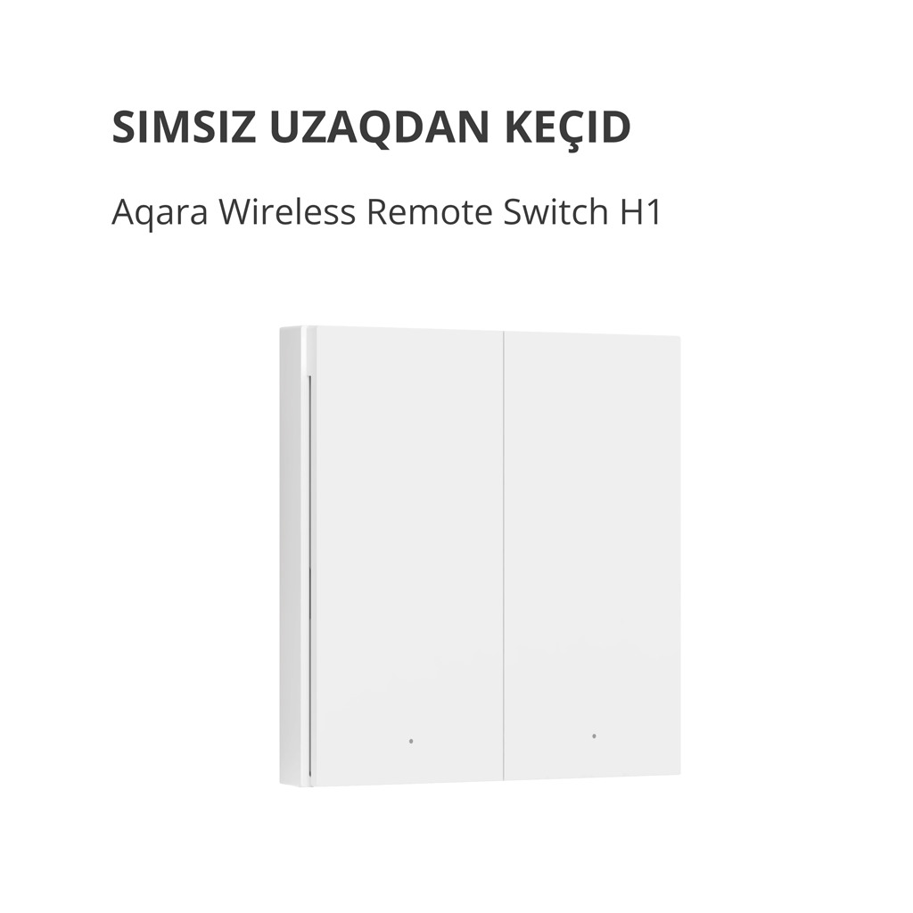 Aqara Wireless Remote Switch H1 double rocker: Model: WRS-R02; SKU: AR009GLW02