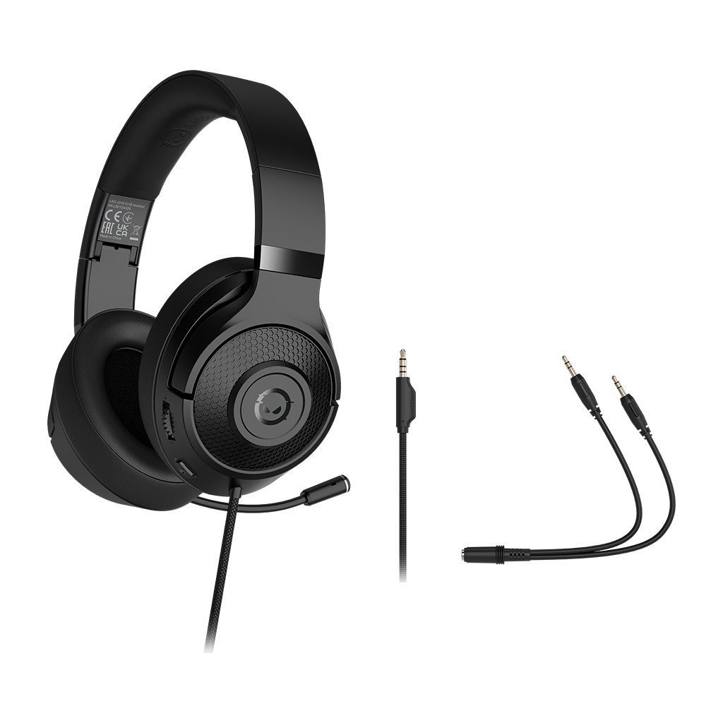 LORGAR Noah 101 Gaming headset with microphone 3.5mm jack connection cable length 2m foldable design