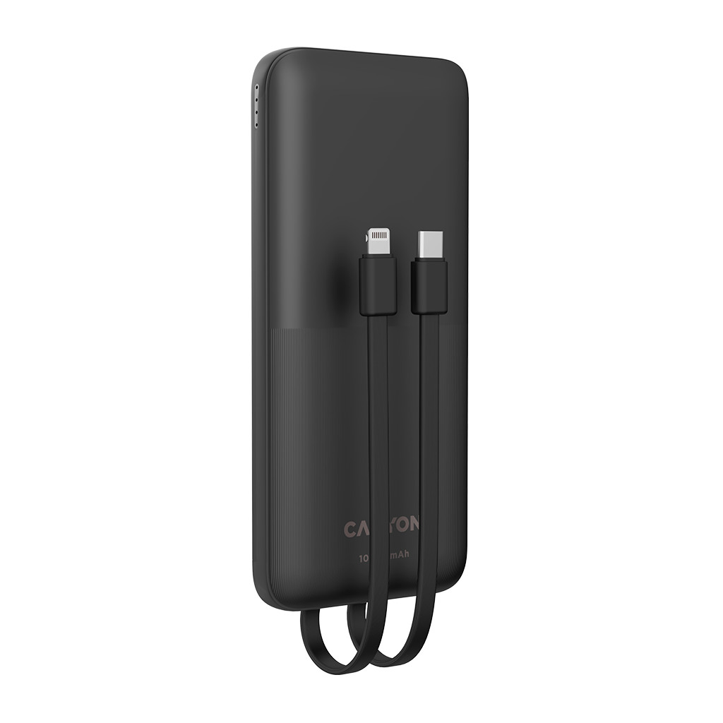 CANYON PB-1010 Power bank 10000mAh Li-pol battery with 2pcs Build-in Cable  Input:  TYPE-C: