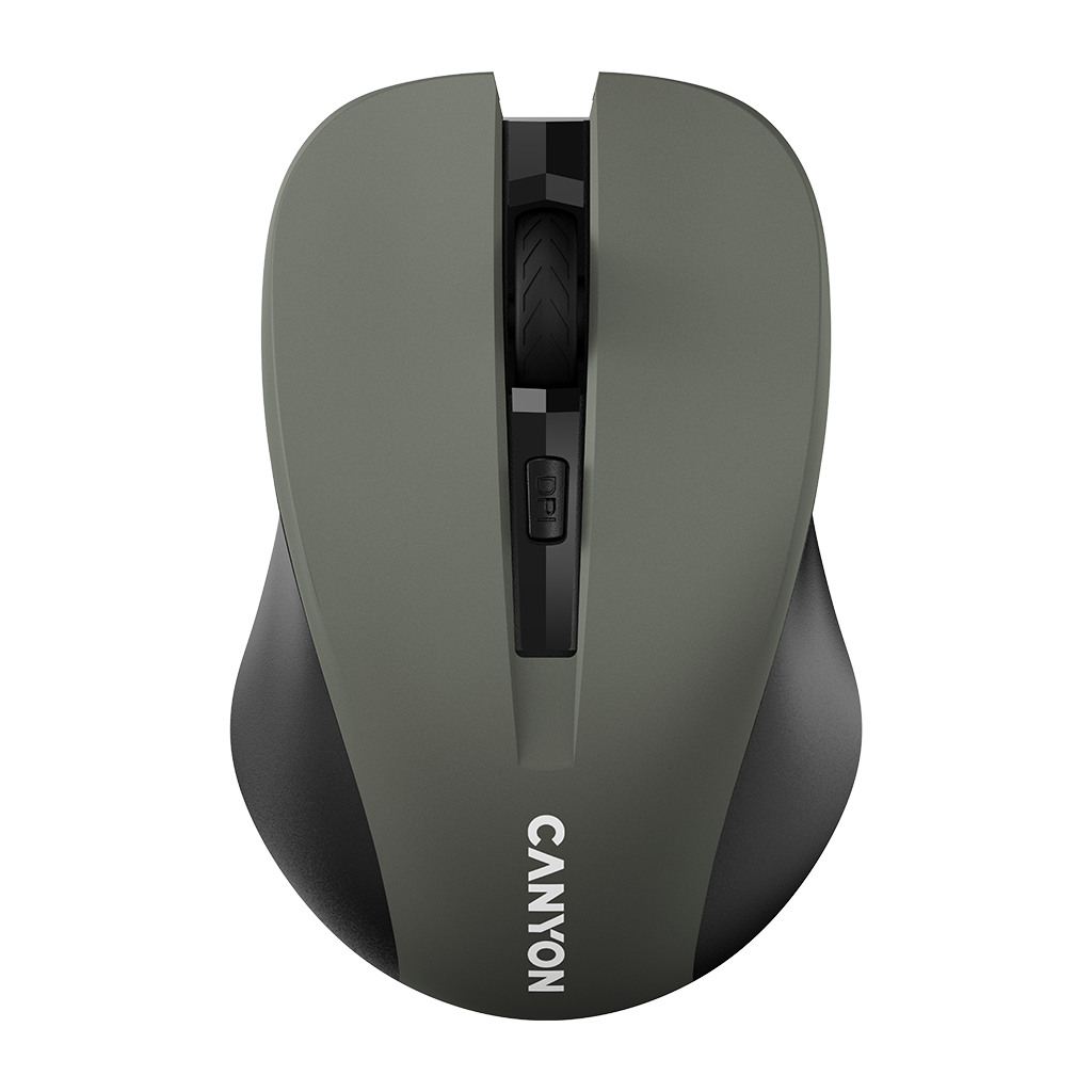 CANYON MW-1 2.4GHz wireless optical mouse with 4 buttons DPI 800/1200/1600 Gray 103.5*69.5*35mm 0.06kg