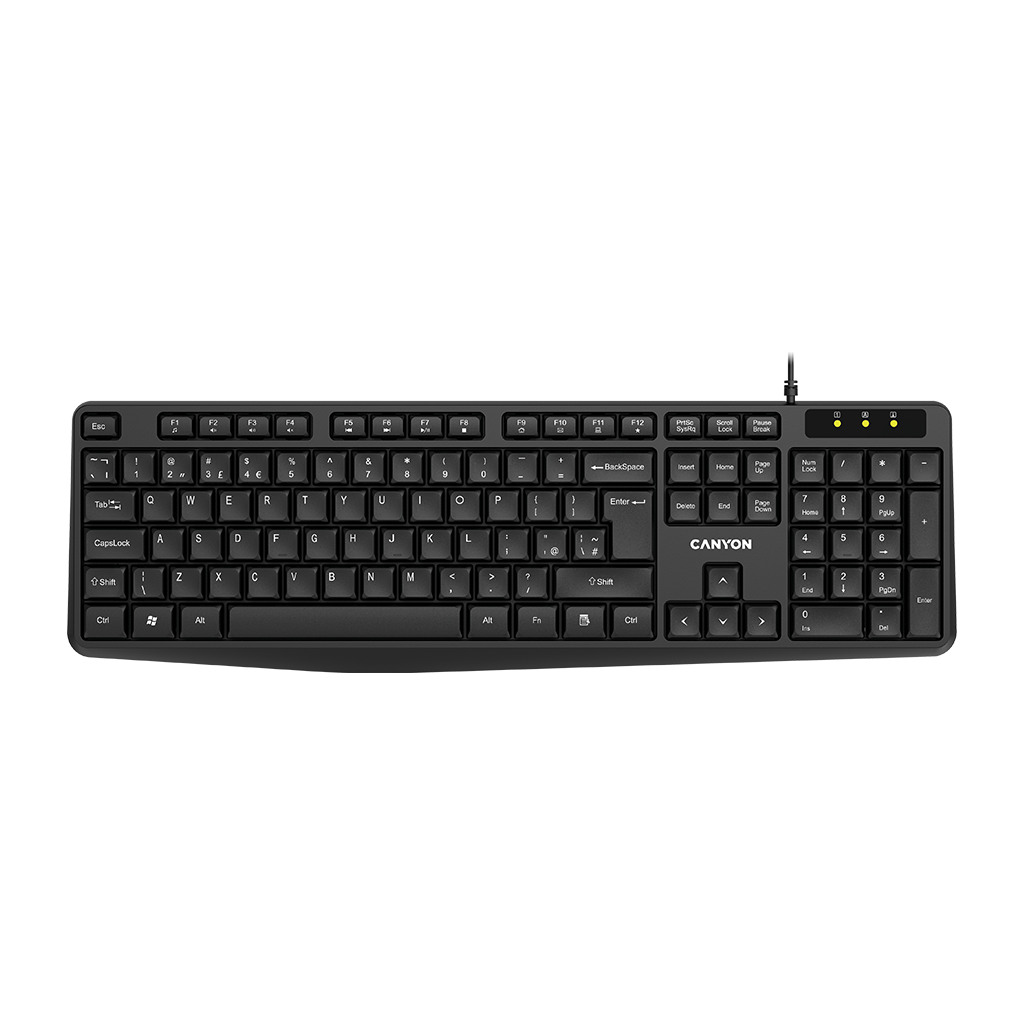 CANYON Tastatura CNE-CKEY01 Wired USB 104 keys Black Adriatic