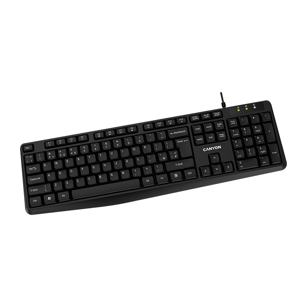 CANYON Tastatura CNE-CKEY01 Wired USB 104 keys Black Adriatic