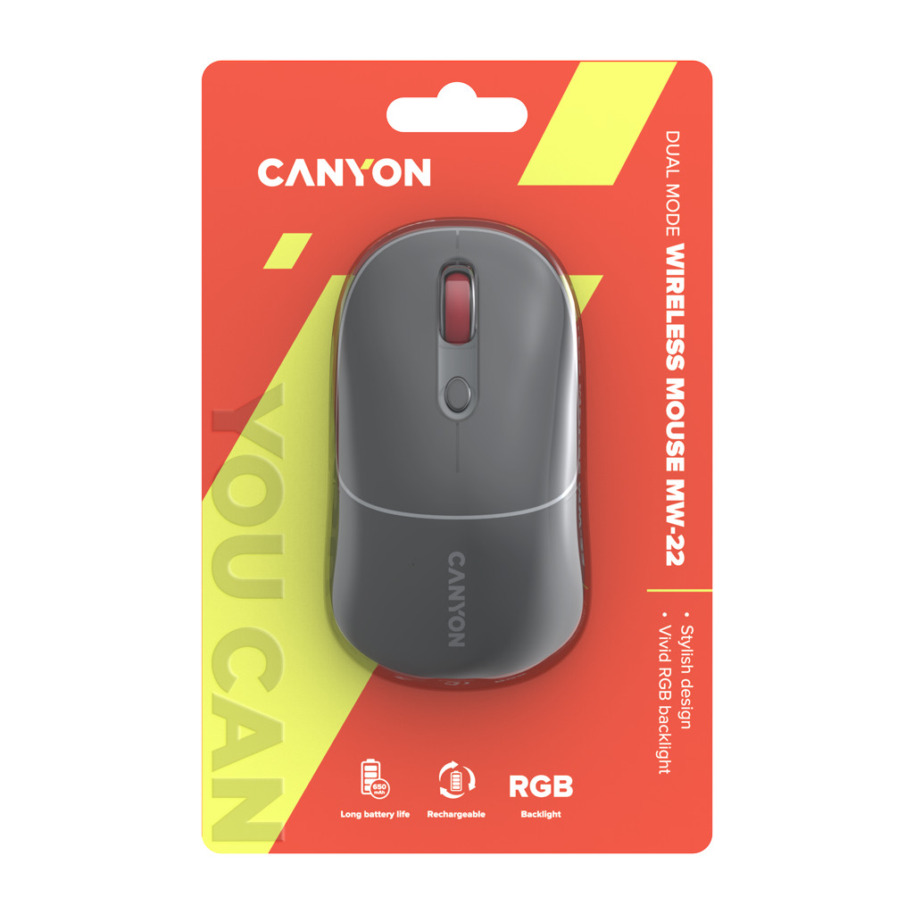 CANYON MW-22 2 in 1 Wireless optical mouse with 6 buttons DPI 800/1200/1600 2 modeBT/ - Image 6