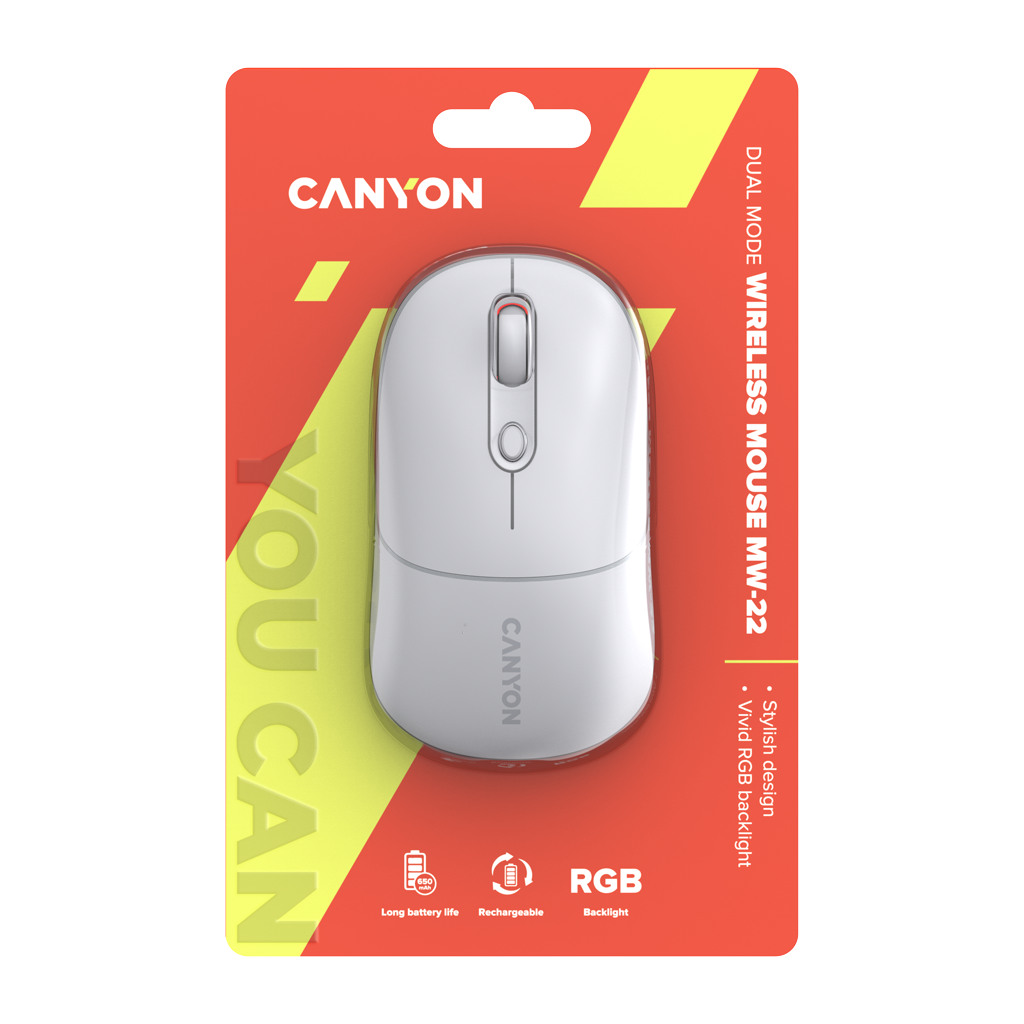 CANYON MW-22 2 in 1 Wireless optical mouse with 6 buttons DPI 800/1200/1600 2 modeBT/ - Image 6