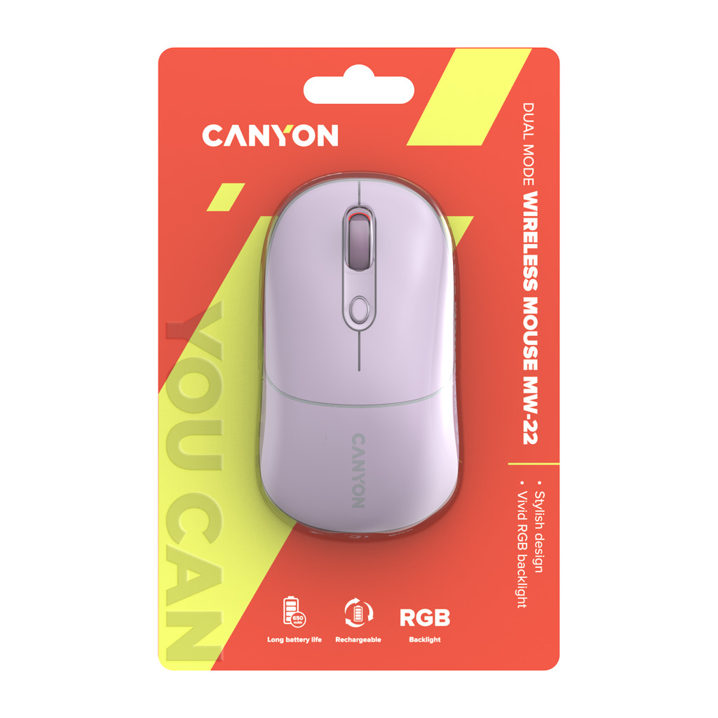 CANYON MW-22 2 in 1 Wireless optical mouse with 6 buttons DPI 800/1200/1600 2 modeBT/ - Image 6