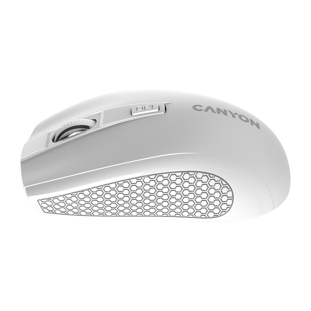 CANYON MW-7 2.4Ghz wireless mouse 6 buttons DPI 800/1200/1600 with 1 AA battery size 110*60*37mm58gwhite - Image 4