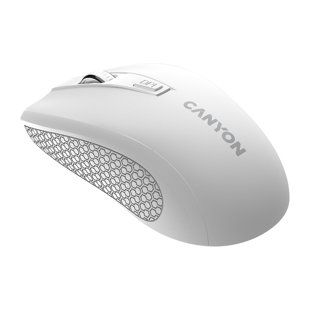 CANYON MW-7 2.4Ghz wireless mouse 6 buttons DPI 800/1200/1600 with 1 AA battery size 110*60*37mm58gwhite - Image 5