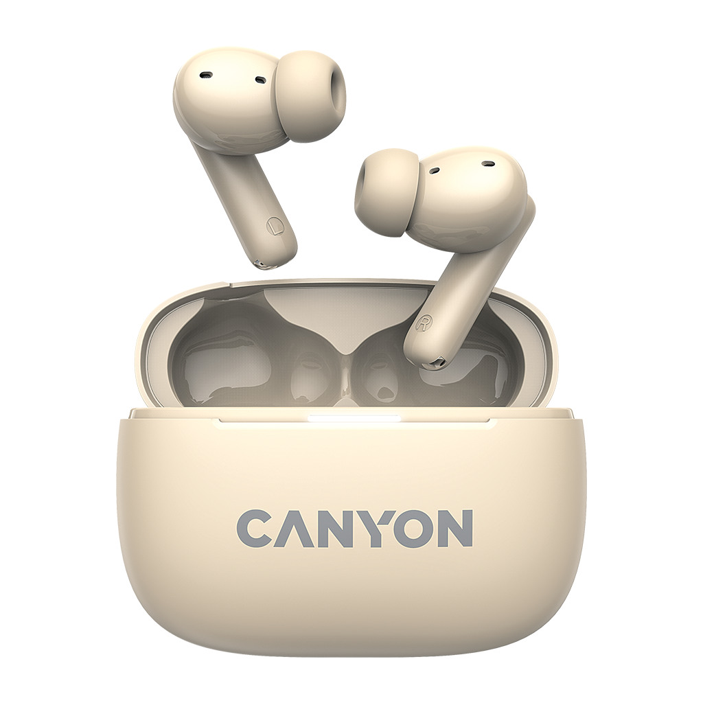 CANYON OnGo TWS-10 ANC+ENC Bluetooth Headset microphone BT v5.3 BT8922F Frequence Response:20Hz-20kHz battery Earbud 40mAh*2+Charging