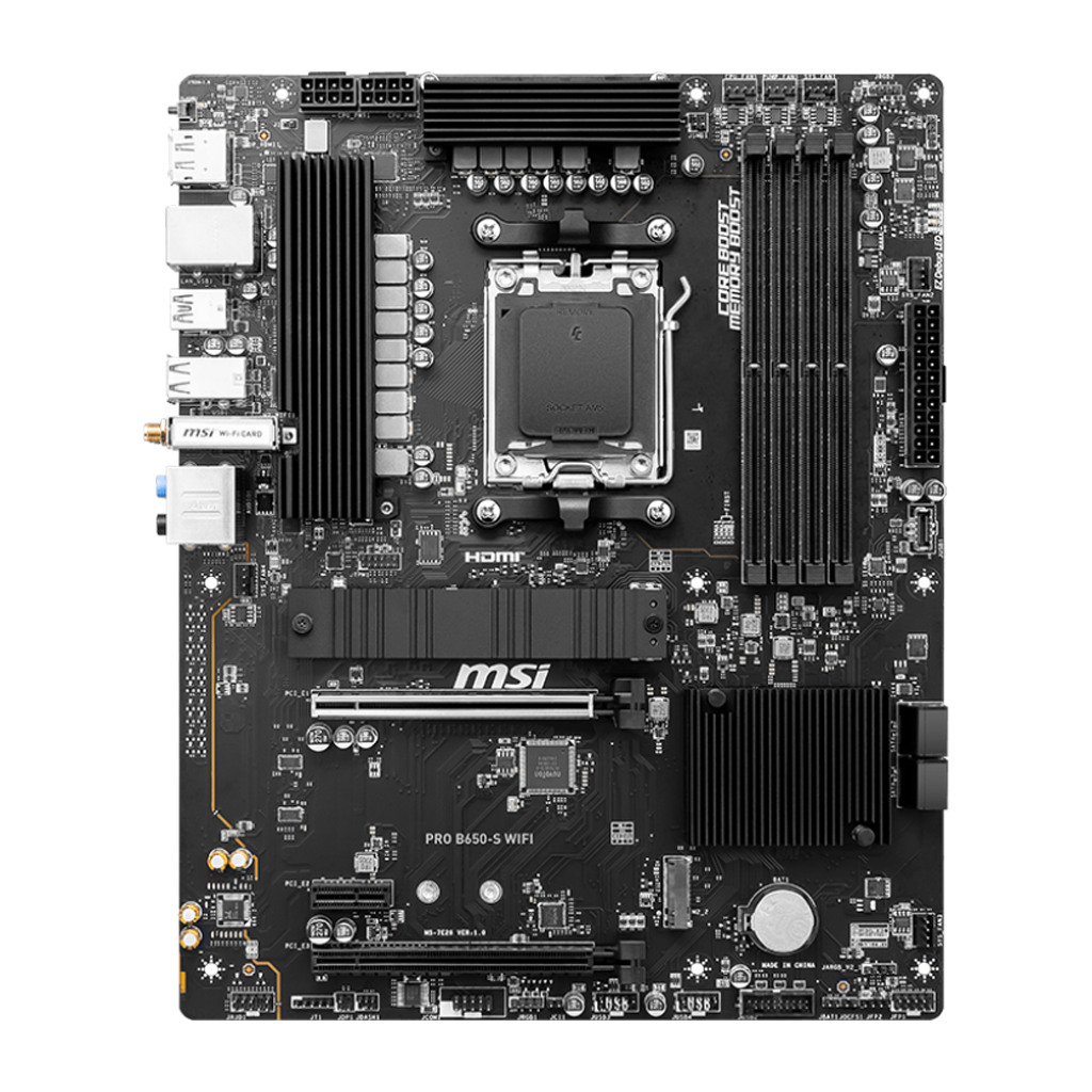 MSI PRO B650-P WiFi ProSeries Motherboard AMD AM5 ATX DDR5 PCIe 4.0 M.2 SATA 6Gb/s