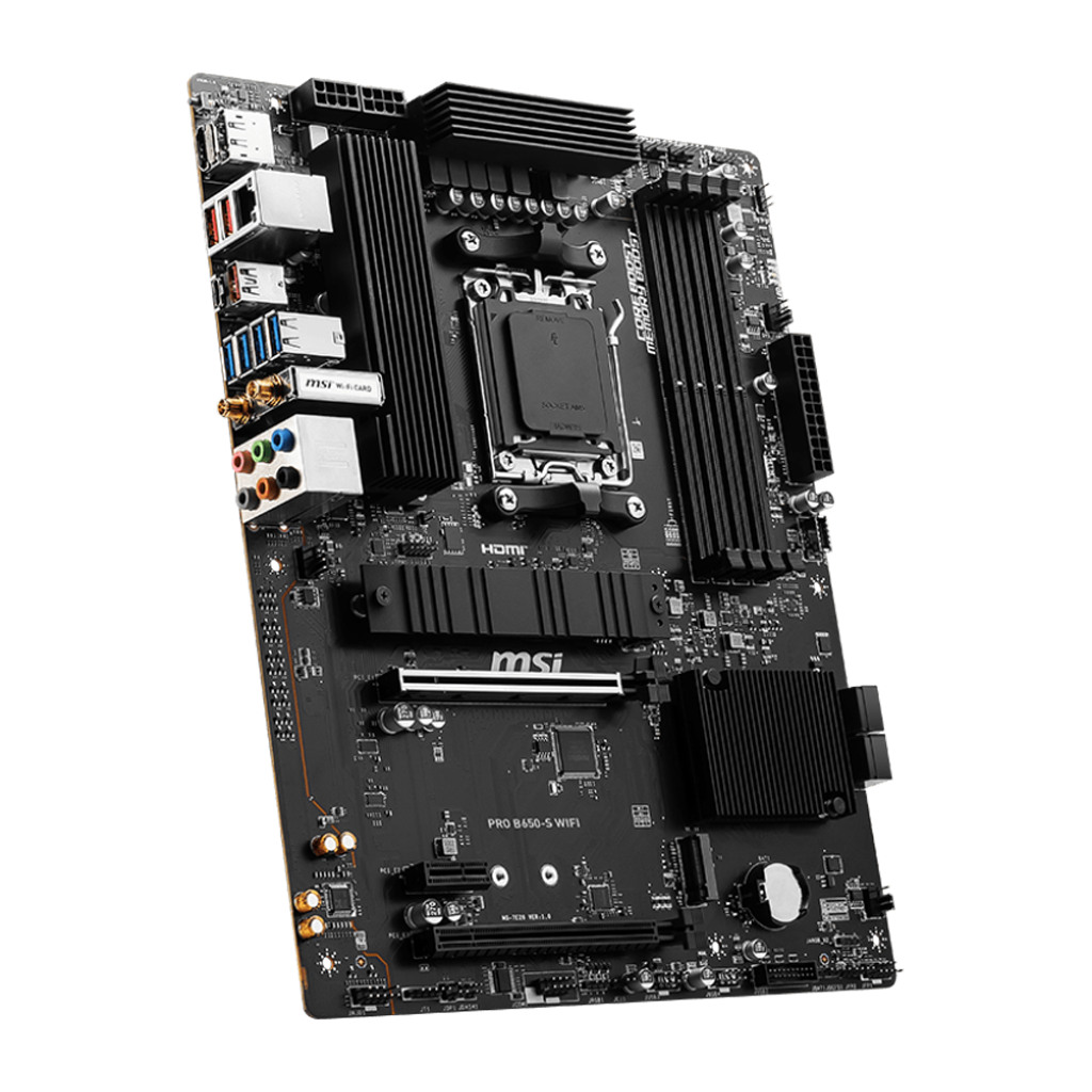 MSI PRO B650-P WiFi ProSeries Motherboard AMD AM5 ATX DDR5 PCIe 4.0 M.2 SATA 6Gb/s