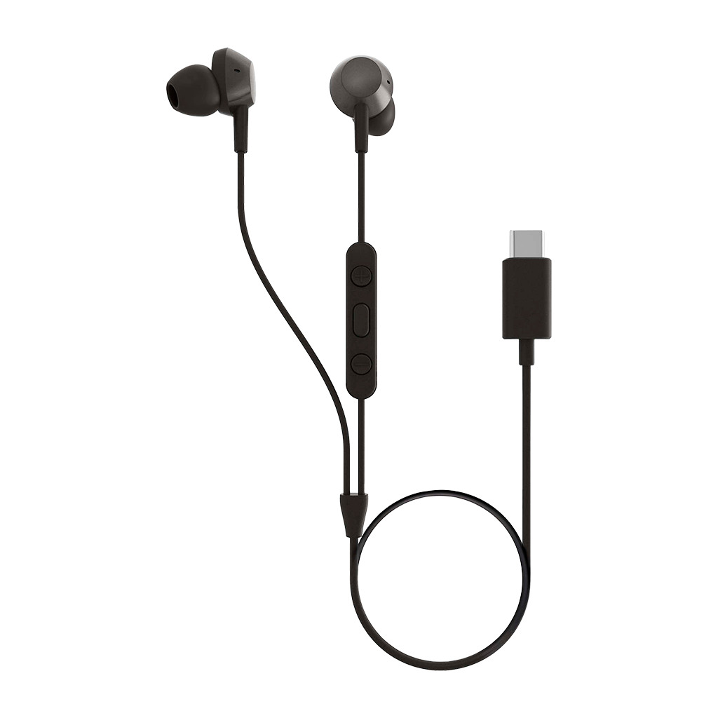 PHILIPS In-ear headphones with mic TAE5008BK/00 - USBC-C connector 3 button in-line remote 1.2m cable