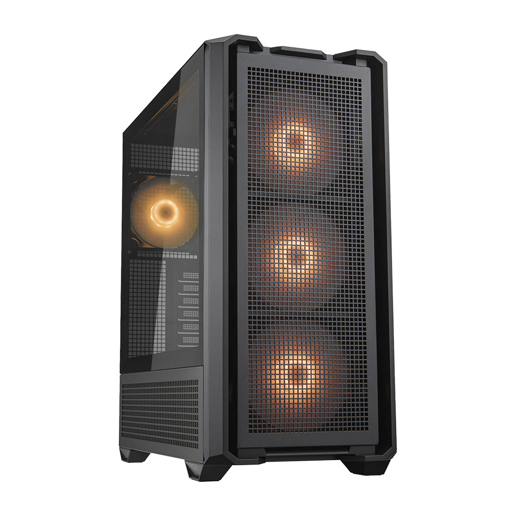 COUGAR MX600 Crno PC Kućište - Mid Tower / Mrežasti Prednji Panel / Zračno Hlađenje / Moderan Dizajn