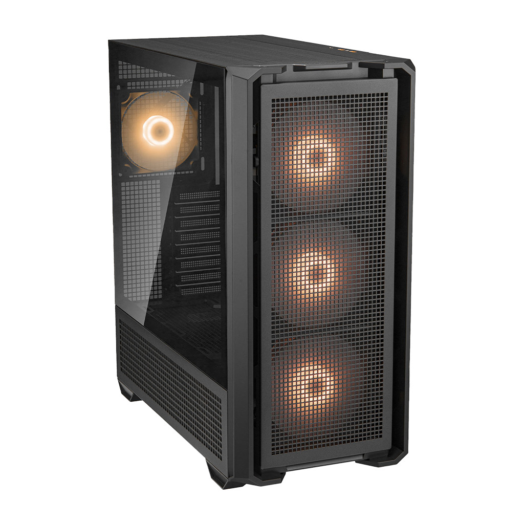 COUGAR MX600 Crno PC Kućište - Mid Tower / Mrežasti Prednji Panel / Zračno Hlađenje / Moderan Dizajn