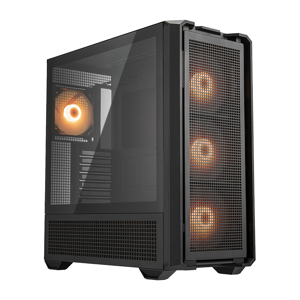 COUGAR MX600 Crno PC Kućište - Mid Tower / Mrežasti Prednji Panel / Zračno Hlađenje / Moderan Dizajn