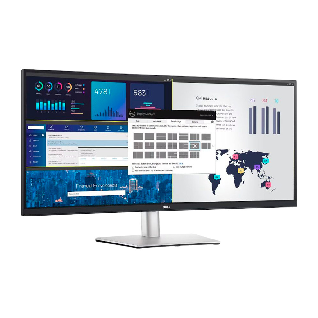 Dell Monitor P3424WE 34" 3440x1440 IPS PRO Zakrivljeni USB-C Full Ergo - Image 2