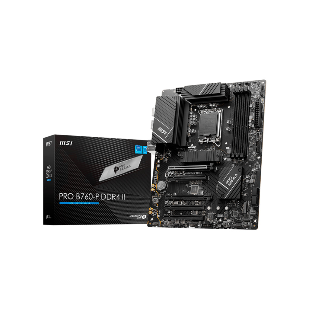 MSI PRO B760-P DDR4 Matična Ploča - LGA 1700, 4x DDR4 do 5333 MHz, 5x PCI-E X16, ATX