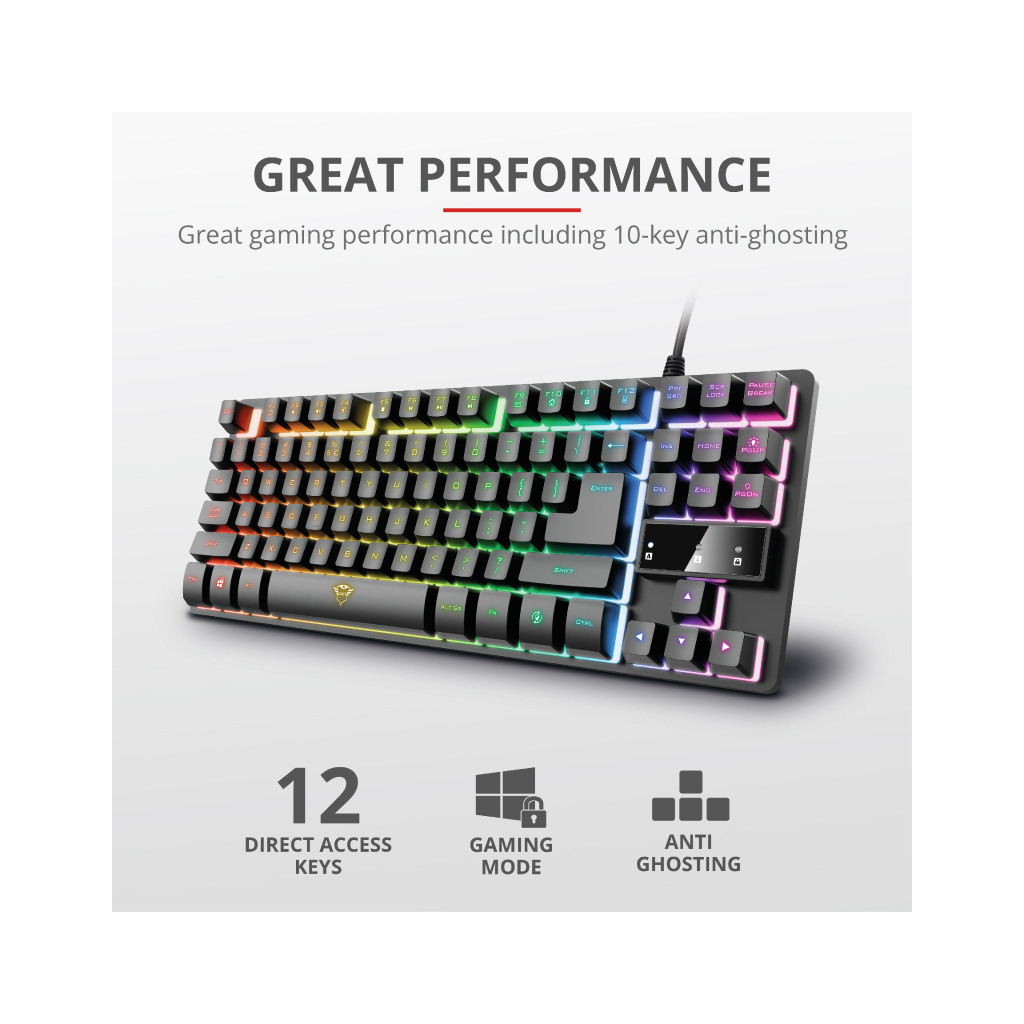 Trust GXT833 metal tastatura Thado TKL RGB