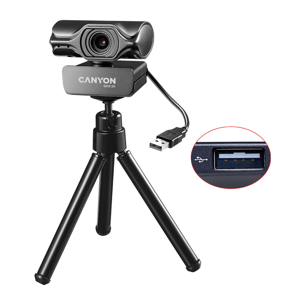 CANYON C6 2k Ultra full HD 3.2Mega webcam with USB2.0 connector built-in MIC IC SN5262