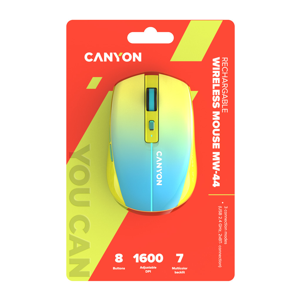 CANYON MW-44 2 in 1 Wireless optical mouse with 8 buttons DPI 800/1200/1600 2 modeBT/ - Image 6