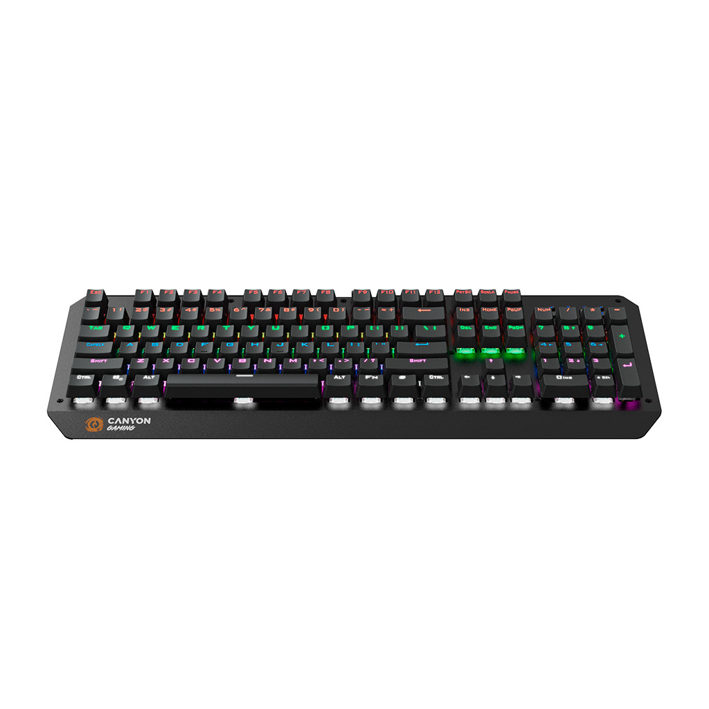 CANYON Hazard GK-6 Wired multimedia gaming keyboard with lighting effect 108pcs rainbow LED Numbers 104keys - Image 2