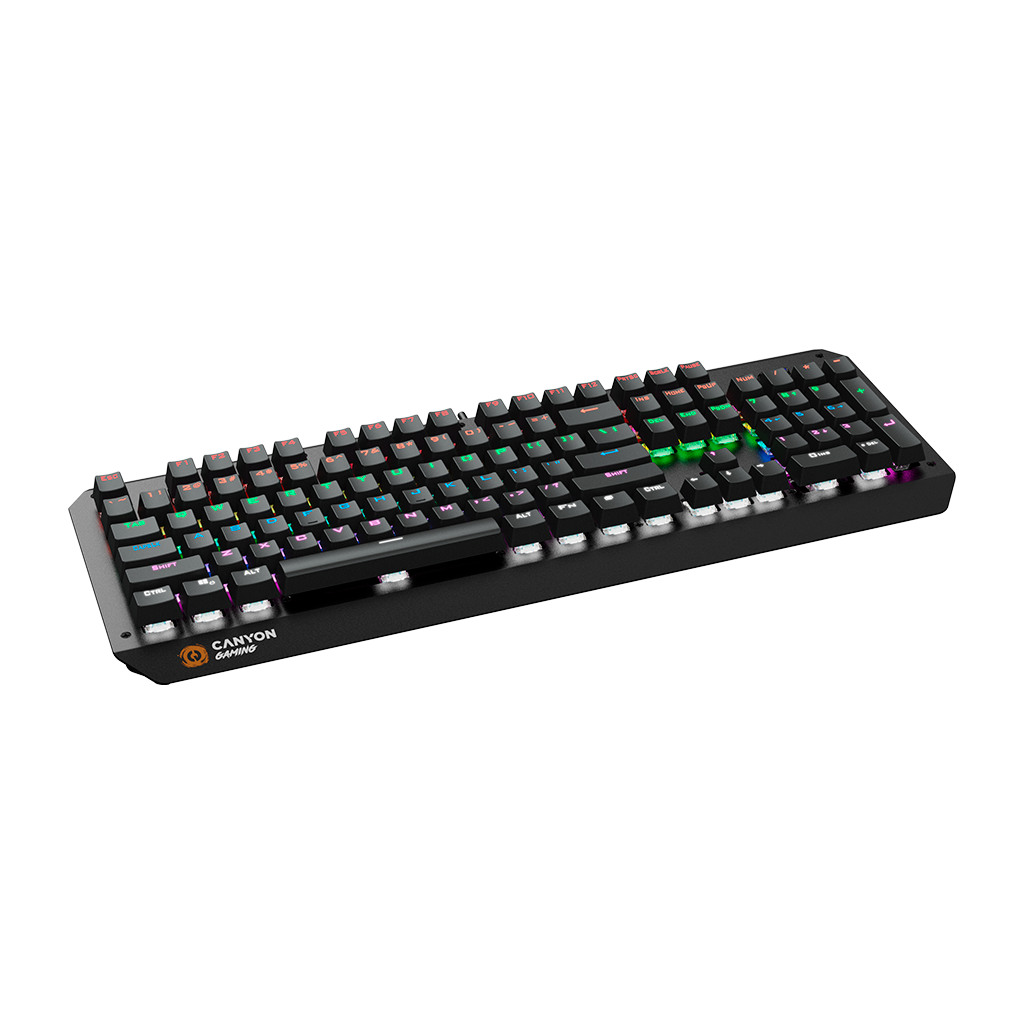 CANYON Hazard GK-6 Wired multimedia gaming keyboard with lighting effect 108pcs rainbow LED Numbers 104keys - Image 3