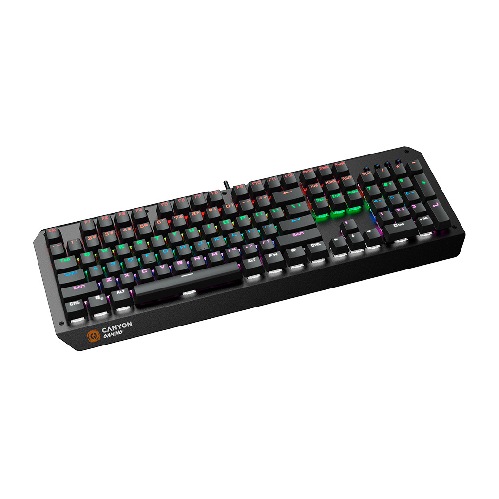 CANYON Hazard GK-6 Wired multimedia gaming keyboard with lighting effect 108pcs rainbow LED Numbers 104keys - Image 4