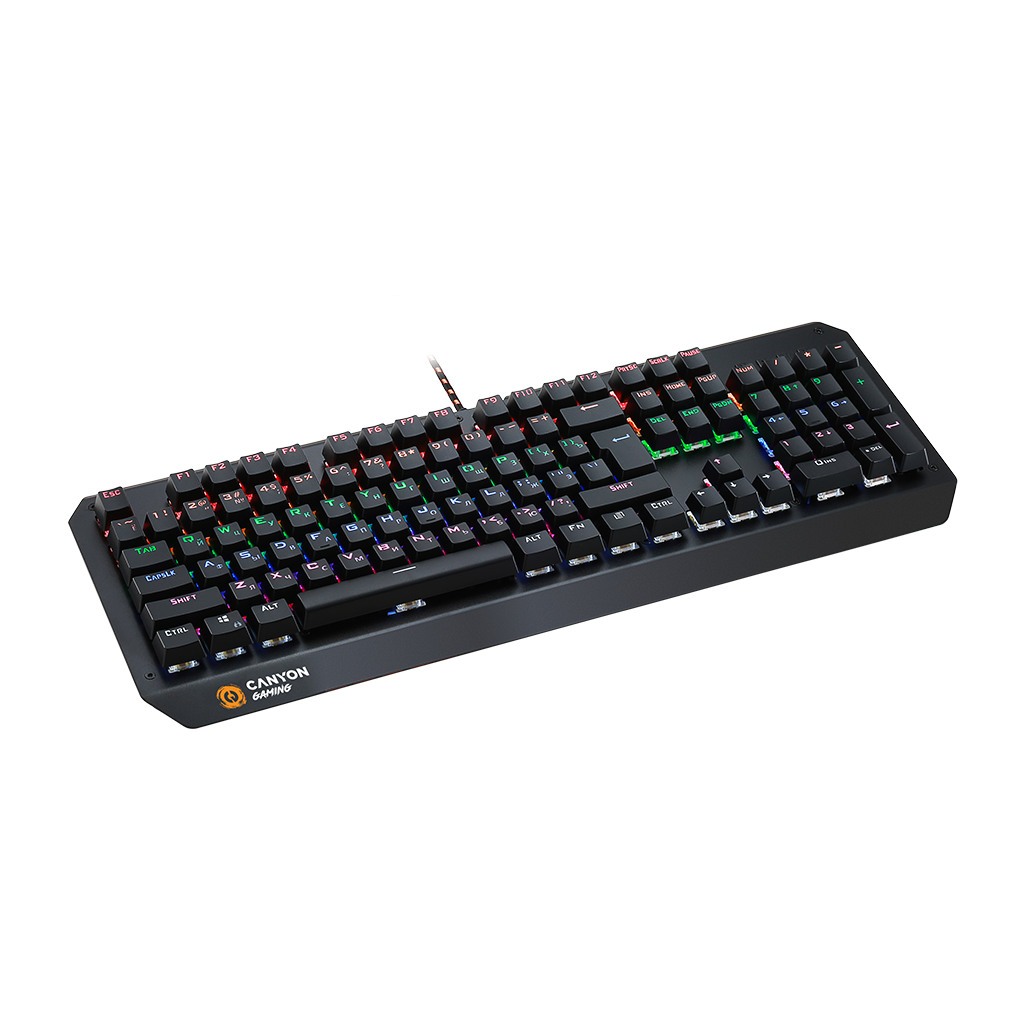 CANYON Hazard GK-6 Wired multimedia gaming keyboard with lighting effect 108pcs rainbow LED Numbers 104keys - Image 5