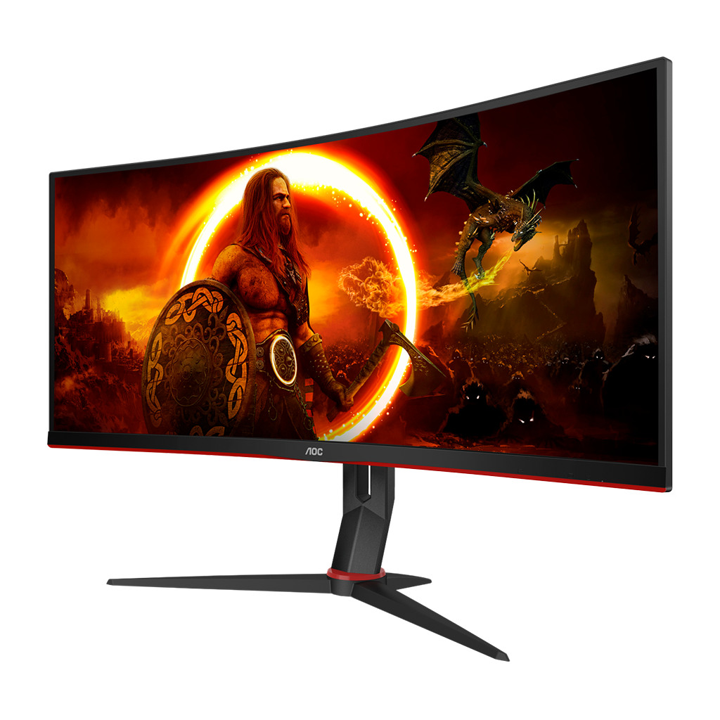 AOC CU34G2XP 34" Curved Gaming Monitor UltraWide, 180Hz, 1ms, WQHD, PiP, PbP, HDMI, DP, Ergonomičan - Image 2