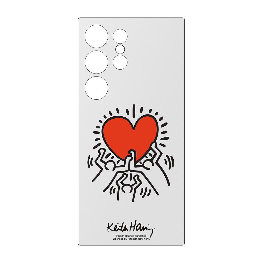 Samsung Galaxy S24 Ultra Flipsuit Case White includes White Keith Haring plate - Image 3