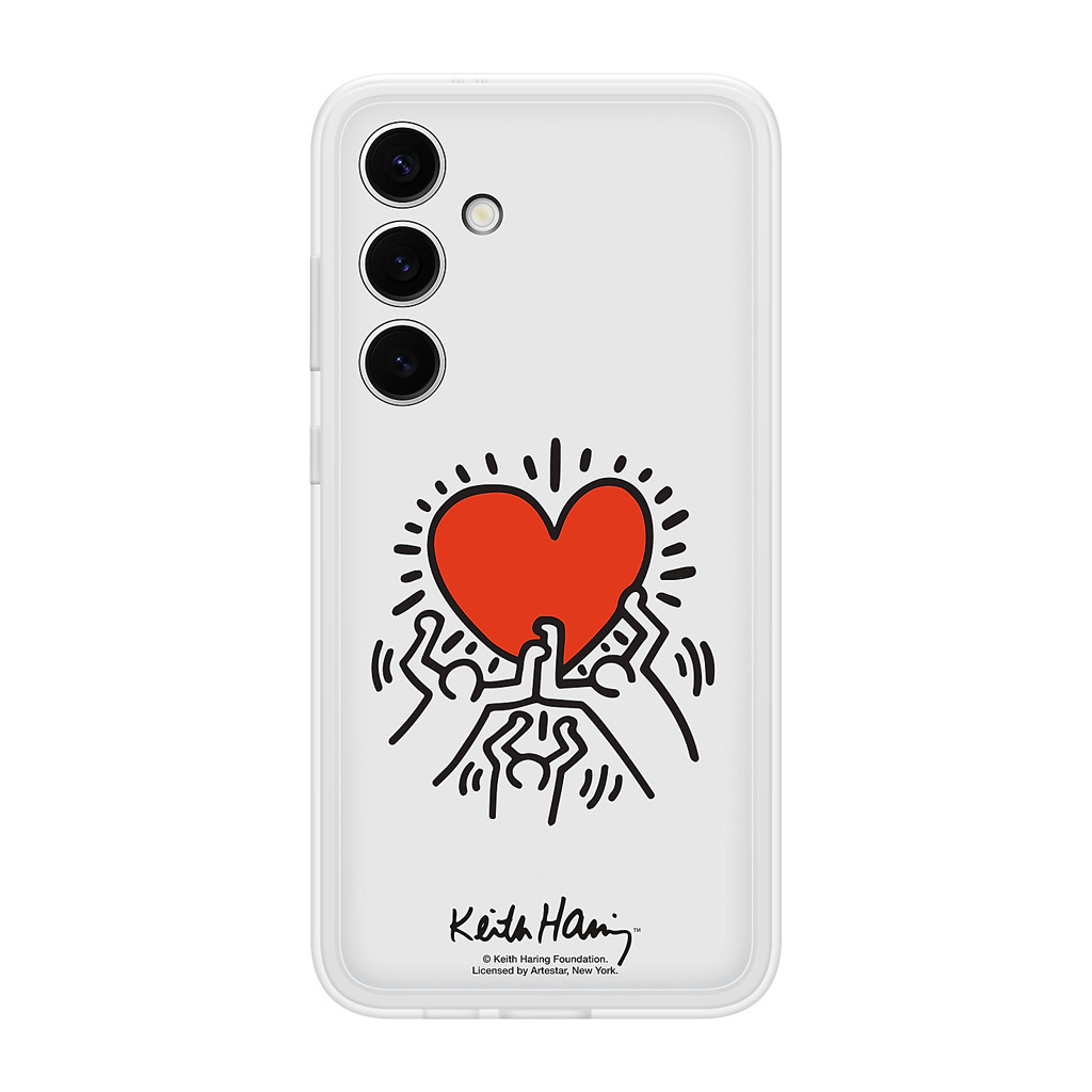 Samsung Galaxy S24+ Flipsuit Case White includes White Keith Haring plate