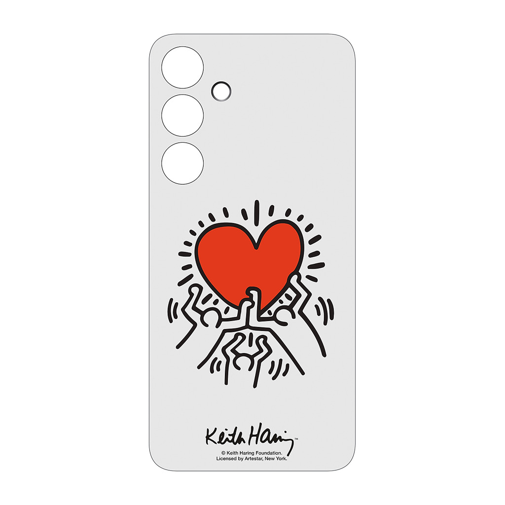 Samsung Galaxy S24+ Flipsuit Case White includes White Keith Haring plate - Image 3