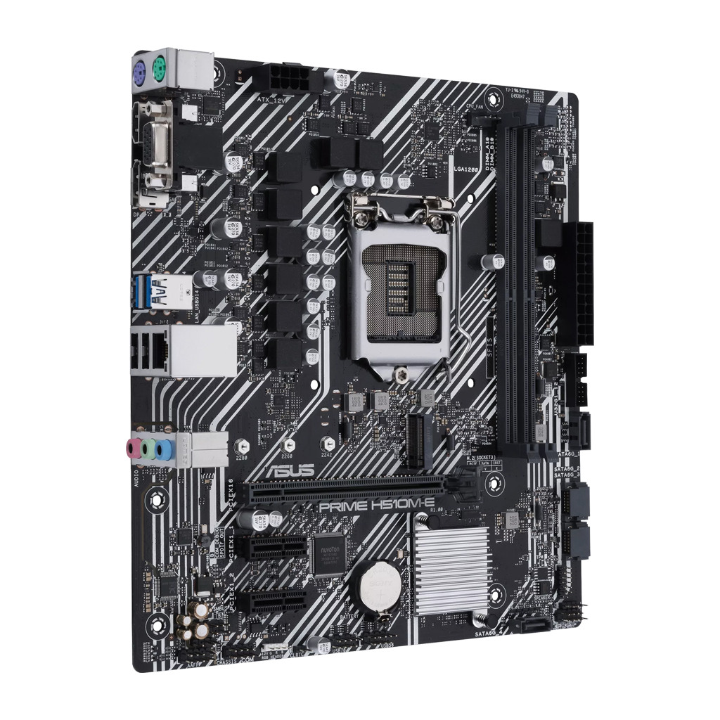 ASUS PRIME H510M-E LGA1200 mATX MB - Intel H510 2xDIMM DDR4 1xM.2 4xSATA PCIe 4.0