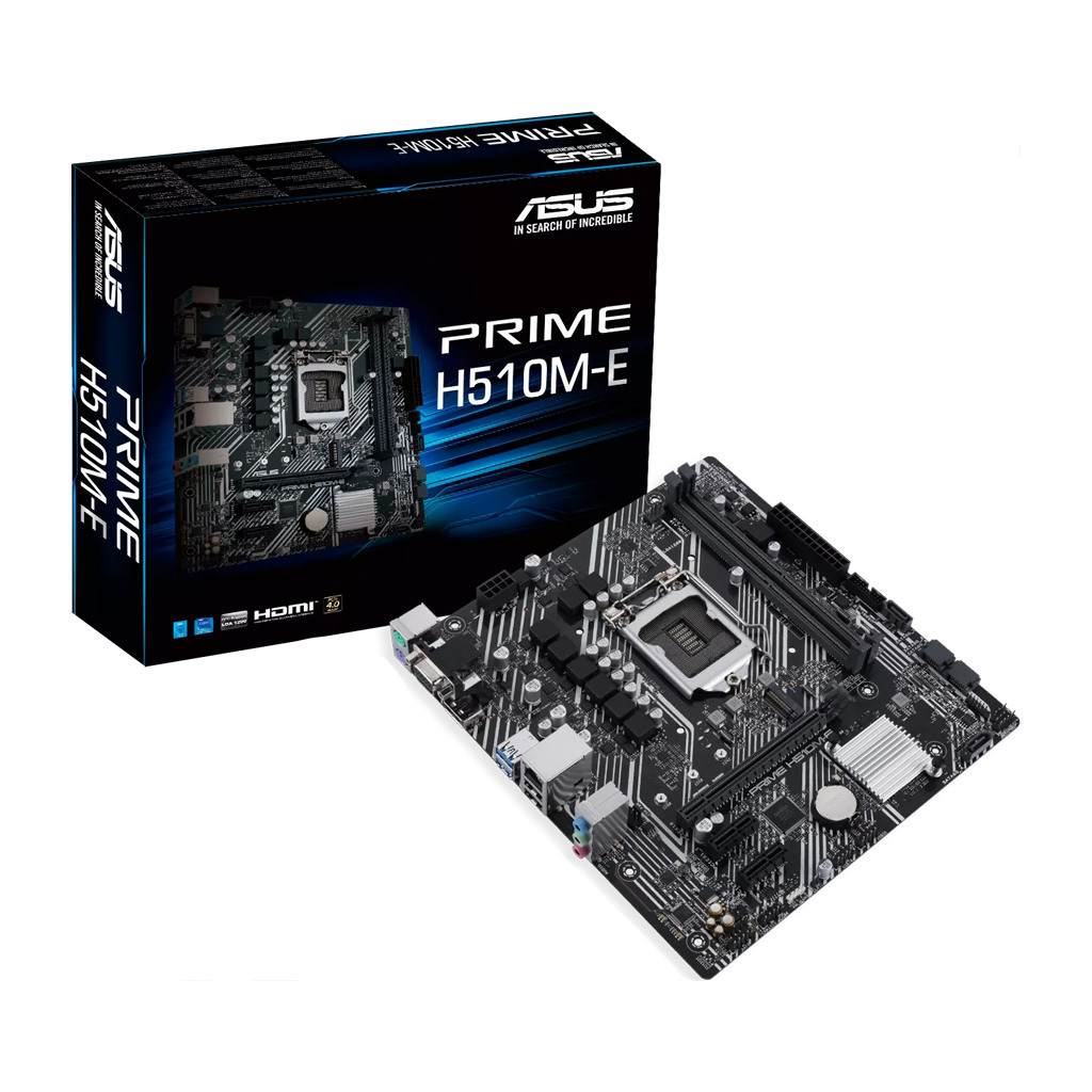 ASUS PRIME H510M-E LGA1200 mATX MB - Intel H510 2xDIMM DDR4 1xM.2 4xSATA PCIe 4.0