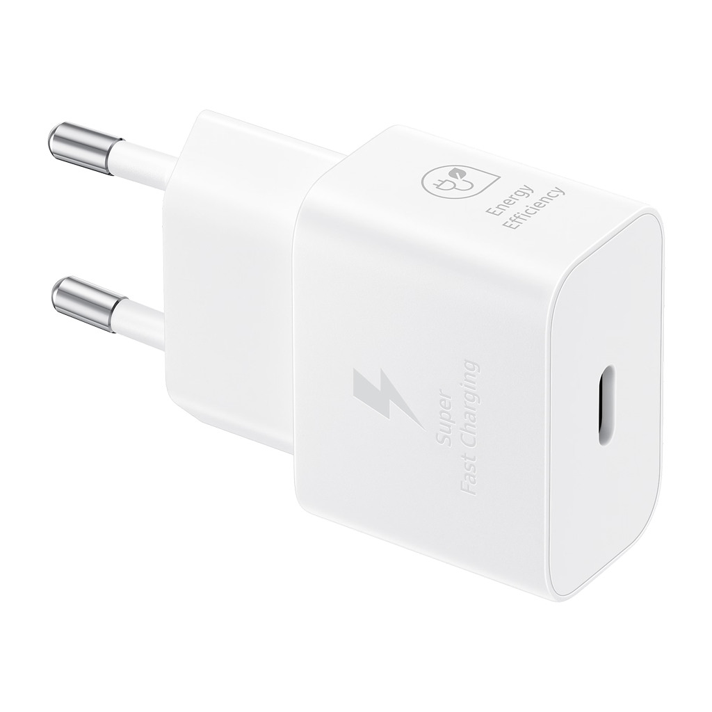 Samsung Brzi USB-C Punjač 25W bijele boje - Brzo punjenje, USB-C priključak, 25W izlazna snaga, kompaktan dizajn