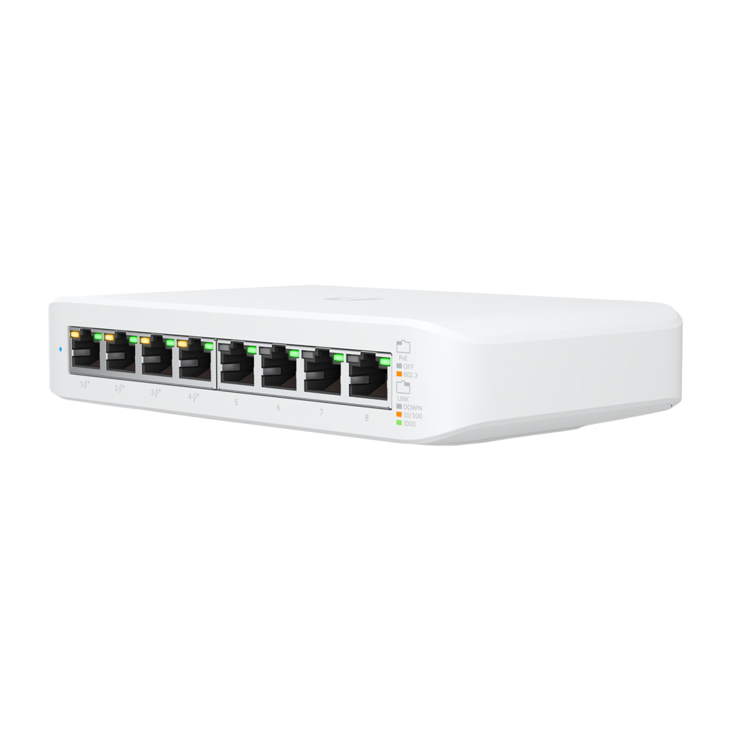 UniFi Low-cost Desktop 8Port Gigabit Switch with POE