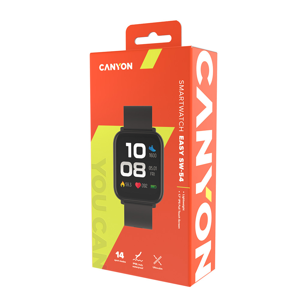 CANYON Easy SW-54 Pametni Sat 1.7" IPS, IP68, Multisport, Heart Rate, 200mAh - Image 4