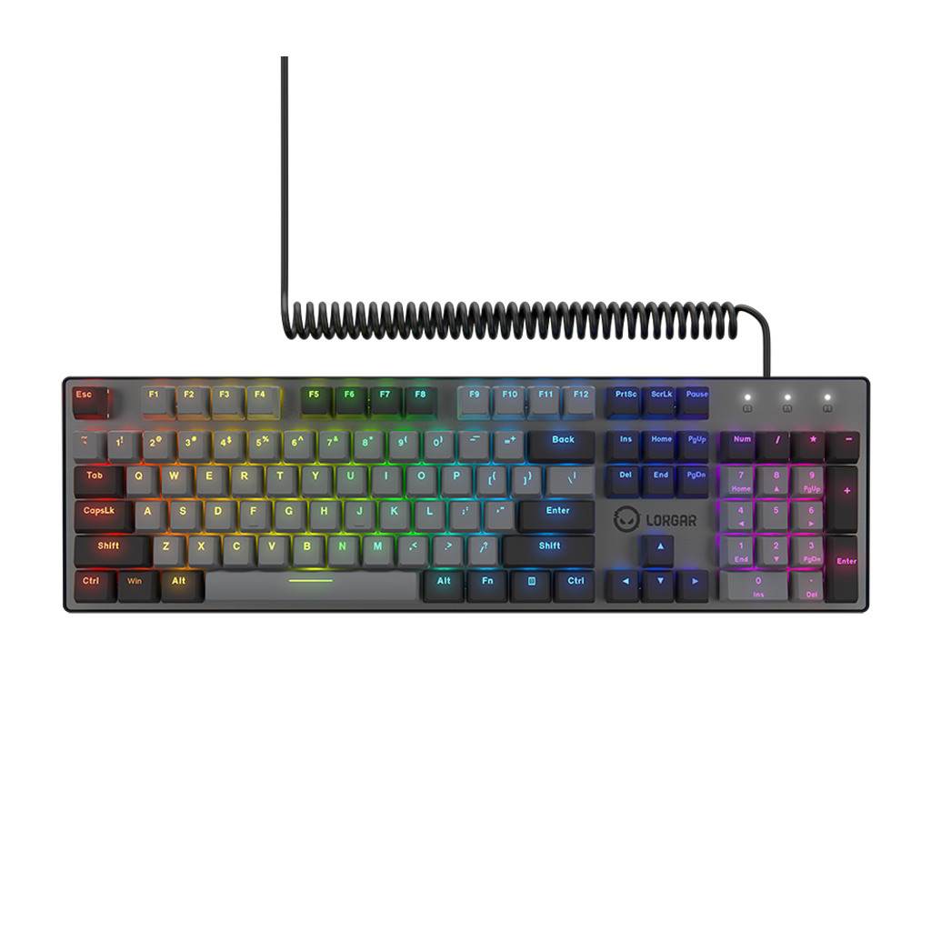 LORGAR Azar 514 Wired mechanical gaming keyboard RGB backlight 1680000 colour variations 18 modes keys - Image 2