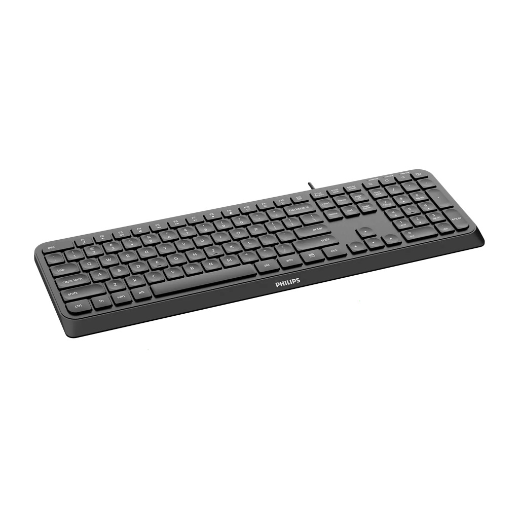 PHILIPS SPK6207B/00 - Wired keyboard USB 2.0 Multimedia shortcuts compact design ENG