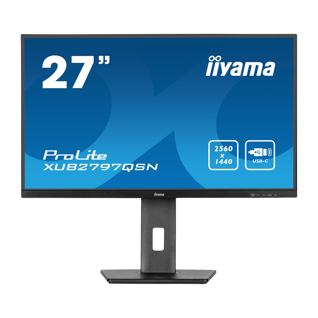 IIYAMA Monitor XUB2797QSN-B1, 27" QHD, 100Hz, IPS, 1ms, HDMI, USB-C, RJ45