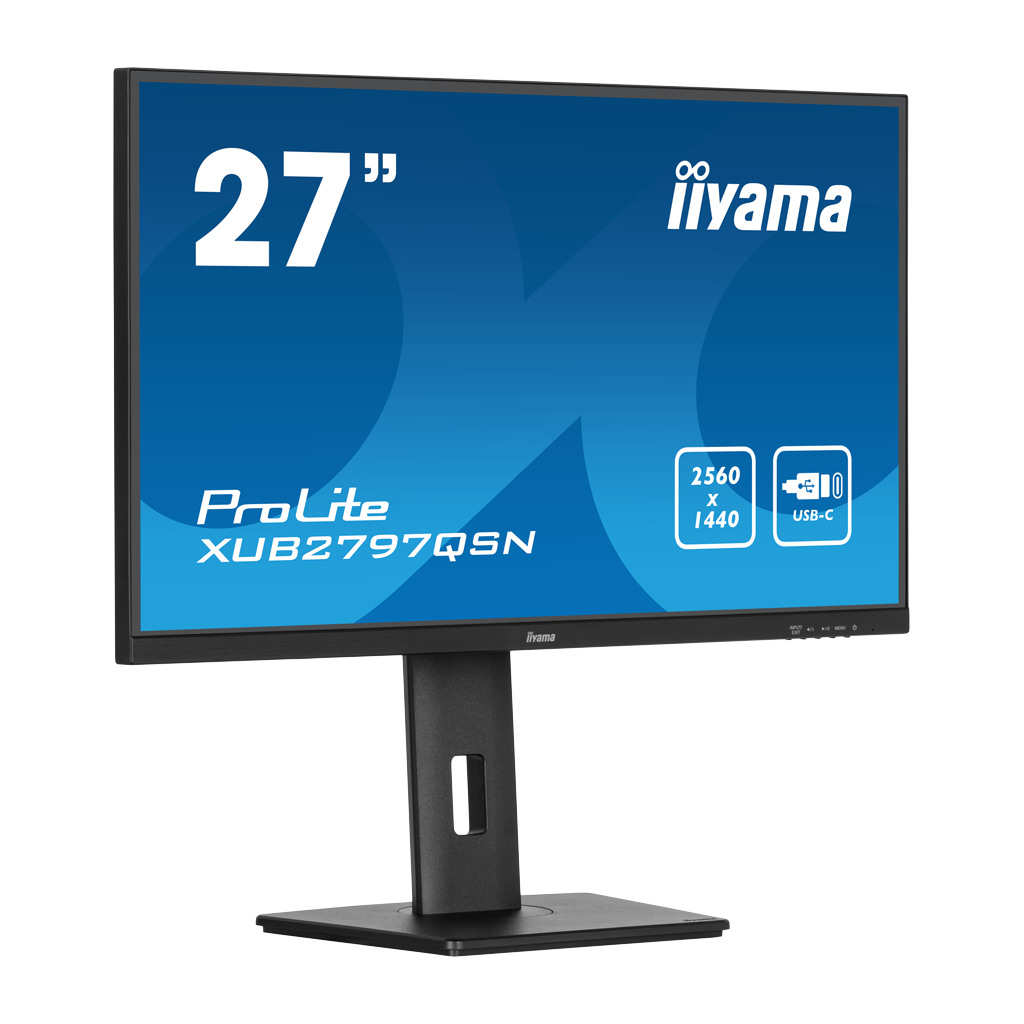 IIYAMA Monitor XUB2797QSN-B1, 27" QHD, 100Hz, IPS, 1ms, HDMI, USB-C, RJ45 - Image 2